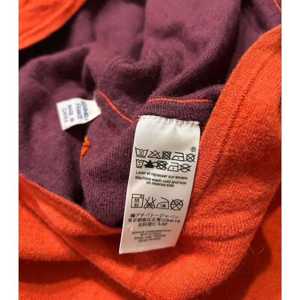 Petit Bateau Wool Blend Hooded Sweater, Size 10